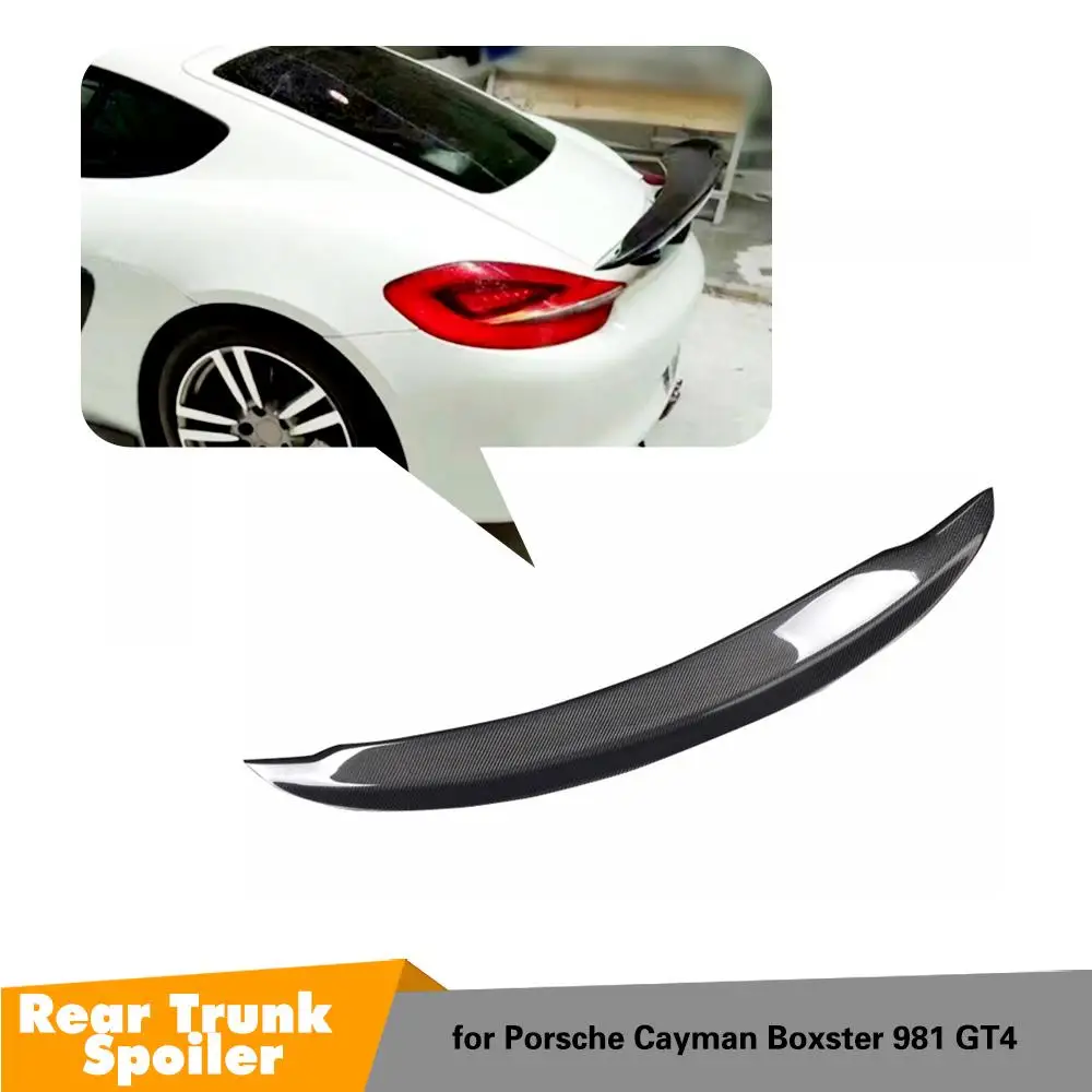 Для Porsche 981 Cayman coupe спойлер из углеродного волокна Duckbill отделка задний Багажник
