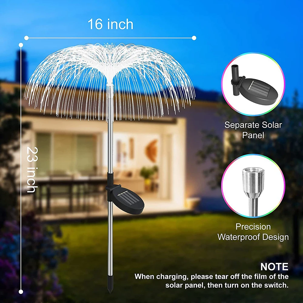 

2022 New Solar Garden Lights Fiber Optic Lights Jellyfish Lights Luminous Charging And Plug-In Lawn And Garden Decorative Lights
