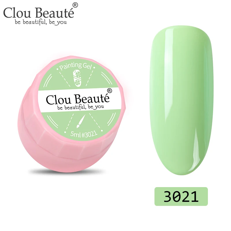 Clou Beaute paint ing Gel 72 цвета гель для ногтей краска УФ/светодиодный дизайн ногтей DIY Краска гель Лак Цвет лак краска ing 5 мл - Color: 3021