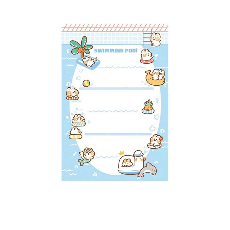 Mr paper, 100 шт./лот, Kawaii, Мультяшные меатерболы, вкладыш, блокноты для заметок, милый котенок, школьные, офисные принадлежности, записные точки, блокноты - Цвет: C