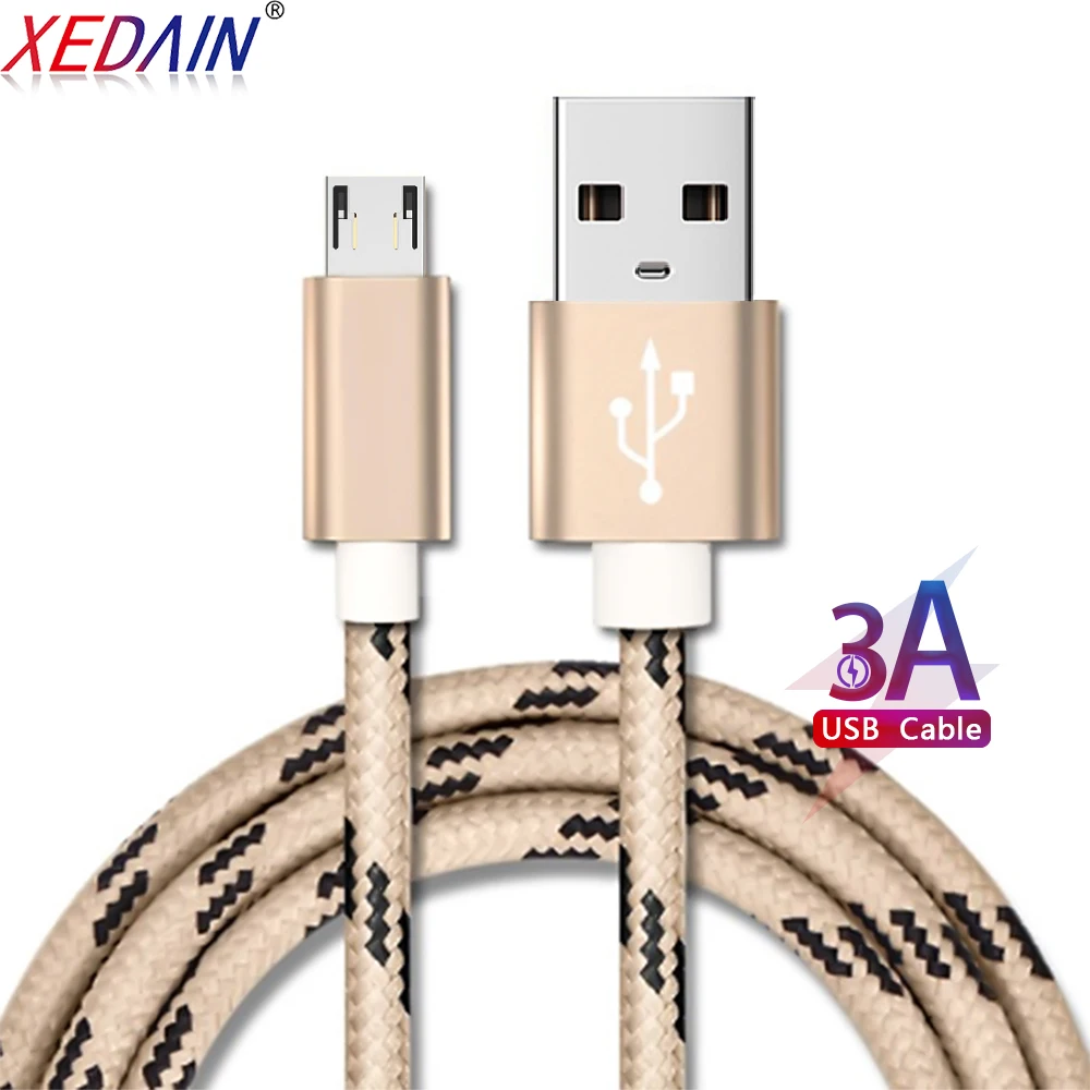 Кабель Micro USB Type C для быстрой зарядки и передачи данных нейлоновый шнур
