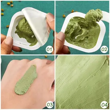 

Face Mask Mung Bean Clay Oil Control Deep Cleaning Blackhead Treatment Pores Purifying Acne Nourishing Shrinks Remover Y9V5