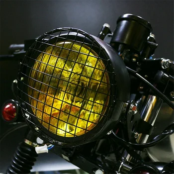 

Universal Motorcycle Headlight Fog Light Cover Lamp Mesh Grille Cover Protector Square Motor Accessories