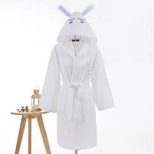 Детские халаты из чистого хлопка с капюшоном, весенние тонкие женские халаты, детский банный халат для девочек