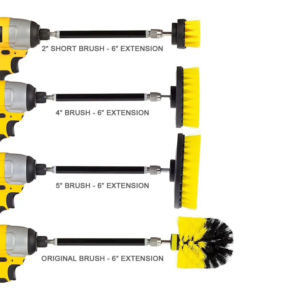 5 шт. насадка в виде Щетки Набор скрабов аксессуары для мотоциклов с удлинителем для чистки автомобиля Универсальный Очиститель Набор щеток для мытья