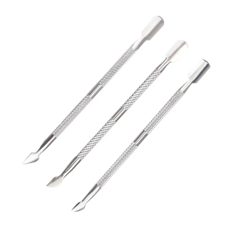 1 шт. кутикулы ногтей Ложка Толкатель скребок для удаления Нержавеющая сталь