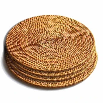 

4 Pcs Rattan Trivets for Hot Dishes-Insulated Hot Pads,Durable Pot Holder for Table,Heat Resistant Mats for Kitchen