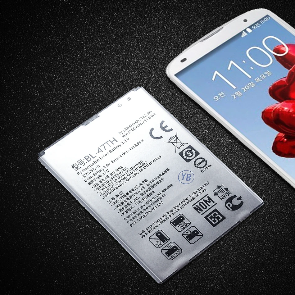 Смартфон батарея BL-47TH 3200 мА/ч для LG Optimus G Pro 2 F350 D837 D838 LTE-A BL 47TH | Мобильные телефоны и