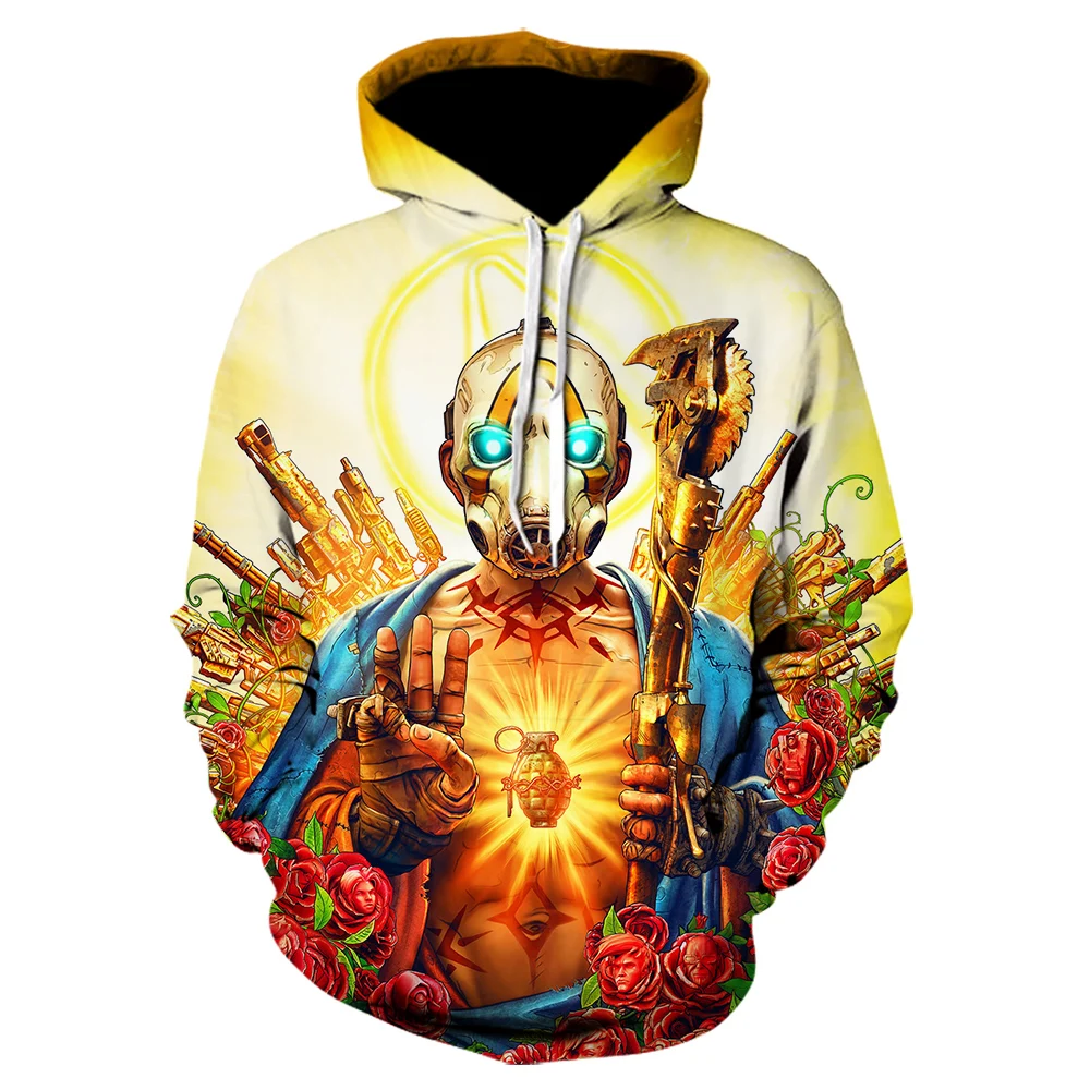 Borderlands 3 Hoodie Men/Women Sweatshirt Harajuku Streetwear Games 3D Print Cosplay Hooded Pullover Mens Hoodies Sweatshirts