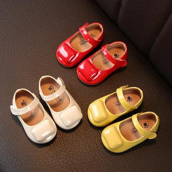 

Autumn female baby princess shoes solid color geometric pattern girls baby soft bottom shoes wild fashion tide toddler shoes