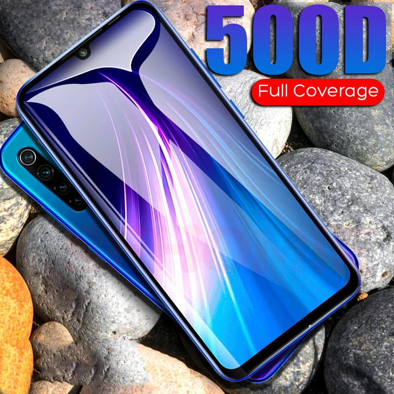 

500D Full Cover Protective Glass For Xiaomi Redmi Note 8 7 6 Pro Screen Protector For Redmi Note 8T 5 Pro K20 Pro Glass Tempered