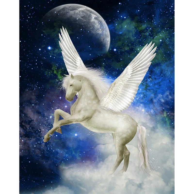 Pegasus 5D DIY Diamond painting Cross stitch Full Square Diamond embroidery full Round Diamond mosaic Home decor