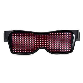 

Magic Wireless Led Party Glasses APP Control Luminous Glasses USB Charge DIY Edit Multi-lingual Quick Flash Led