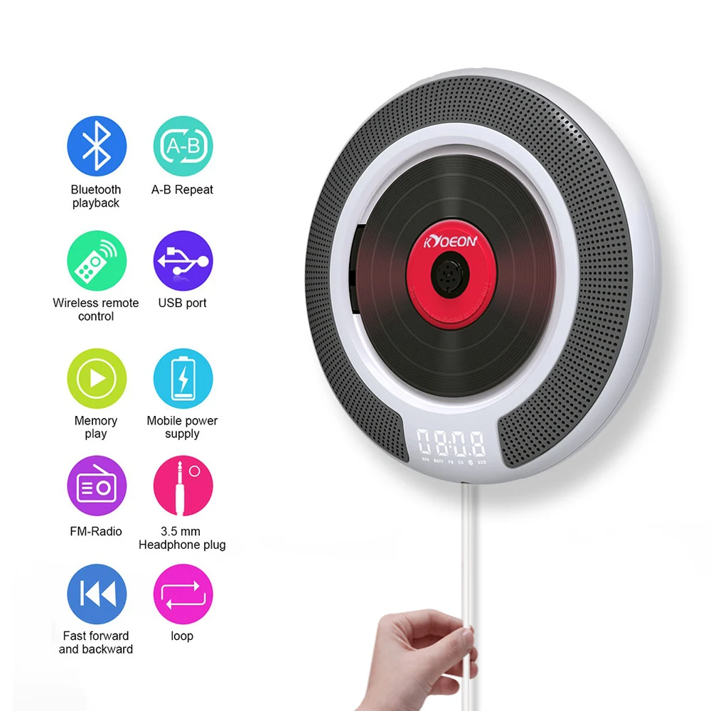 AIYIMA настенный CD-плеер Bluetooth динамик дородовое образование домашний аудио магнитофон с пультом дистанционного управления FM радио ретранслятор
