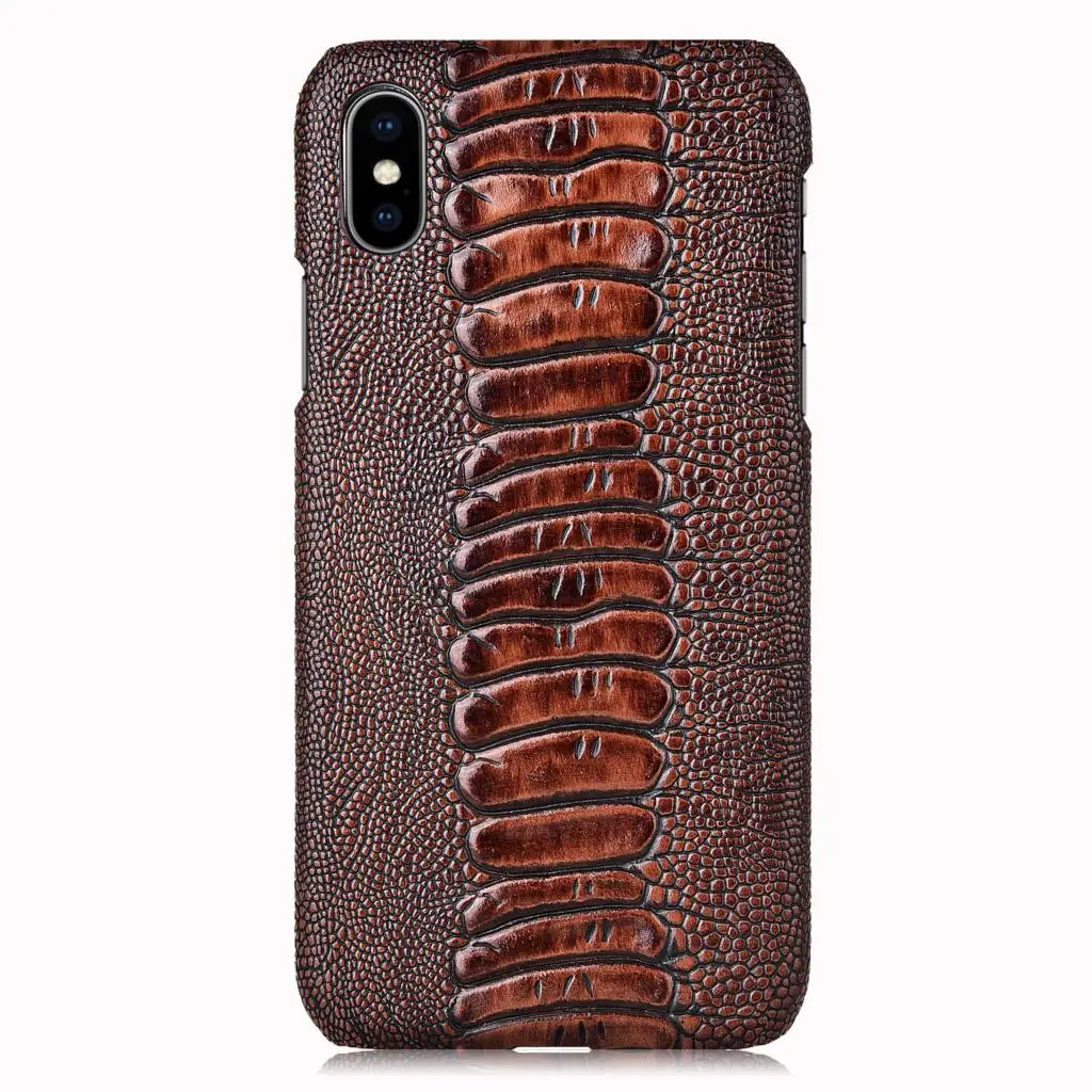 Coffee Для iPhone 6 6S чехол противоударный 6 6S Plus задняя крышка из натуральной кожи жесткие чехлы для iPhone 7 8 Plus Роскошный чехол для телефона - Цвет: Coffee