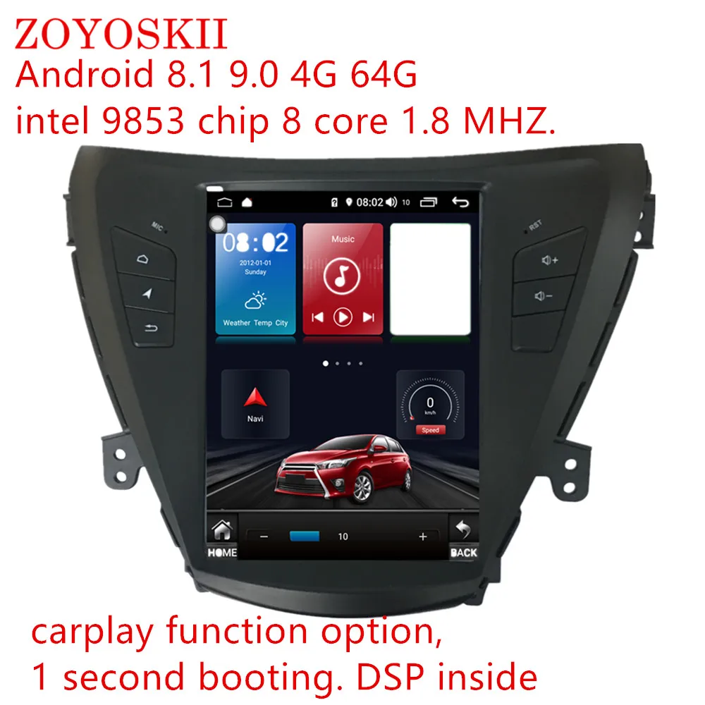 ZOYOSKII Android 9.0 10.4 inch vetical screen car gps multimedia radio bluetooth navigation player
