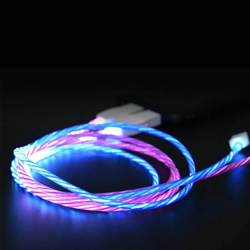 Светящийся стример Micro-USB кабель передачи данных для быстрой зарядки для Android Z