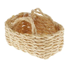 1/12 миниатюрные тканые корзины из бамбука кукольный домик ручной работы украшения