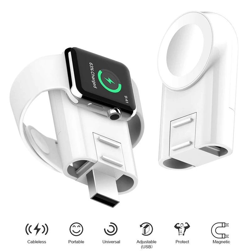 Usb Watch Charger Portable Wireless Charger Compatible for Series 4/3/2/1