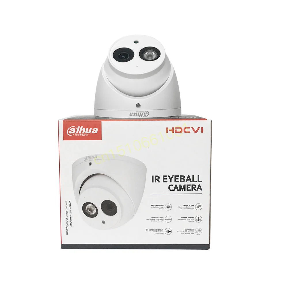 DAHUA CCTV камера безопасности 4MP HDCVI IR Eyeball камера IP67 с аудио DH-HAC-HDW1400EM-A