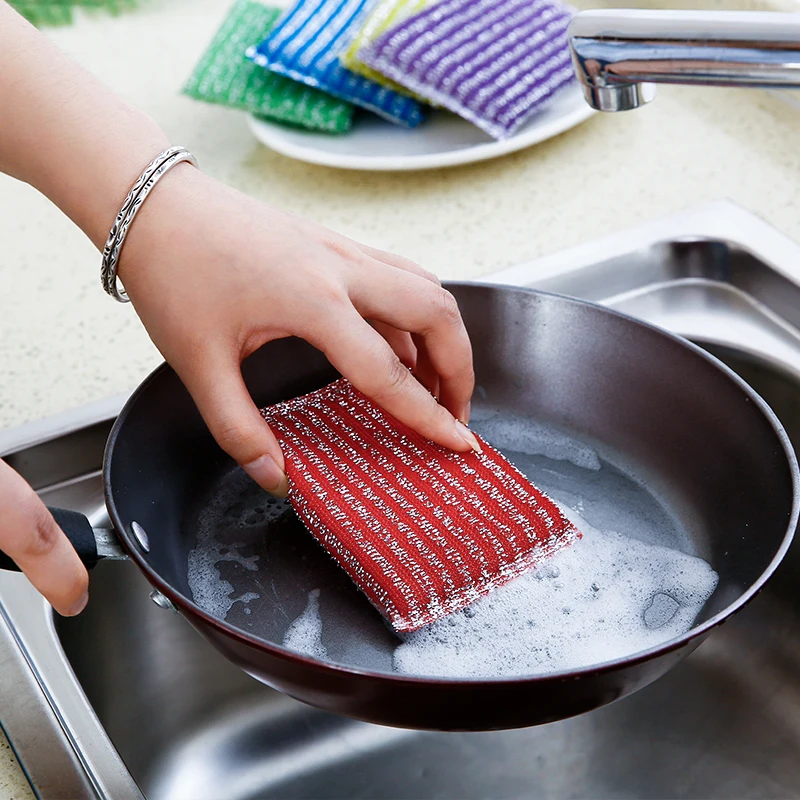 4 шт., для дома, кухни, крепкое антипригарное масло, чистящая посуда, полотенце, кухонное полотенце, тряпичная губка, щетка, инструмент для чистки горшка