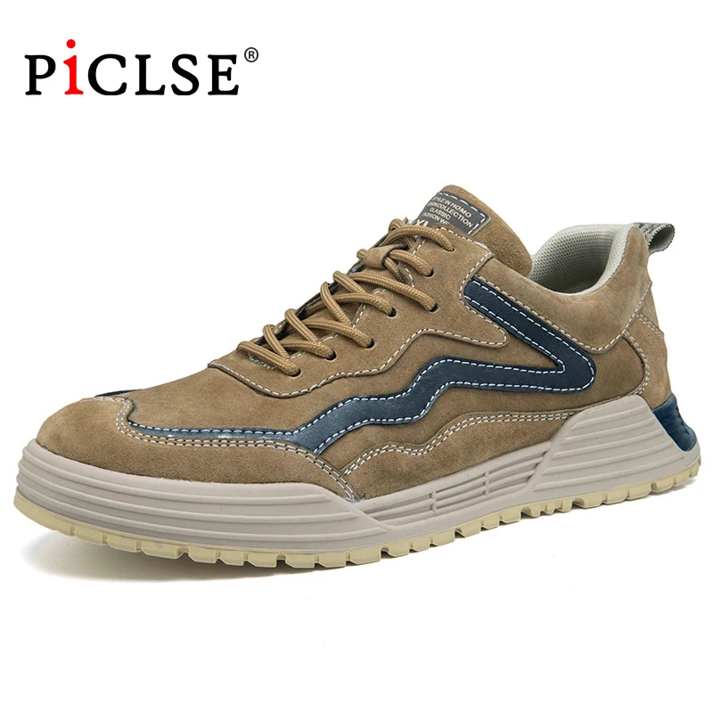 

British Style Suede Leather Men Casual Shoes Loafers Comfortable Walking Shoes Outdoor Men Sneakers Moccasins Men Flats Shoes
