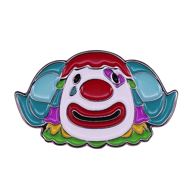 Pin de esmalte de payaso lindo, broche de cara feliz, accesorio Kawaii para  niño triste - AliExpress Joyería y accesorios