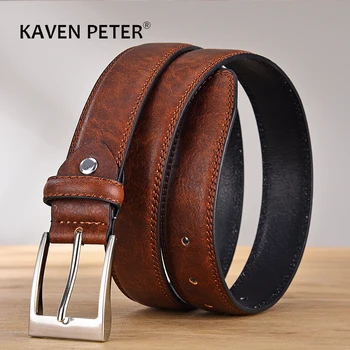 

Casual Men's Brown Trouser Waist Belt Fashionable Vintage Strap For Men Jeans Waistband Free Shipping