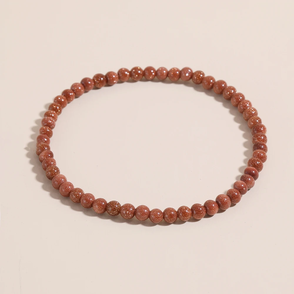 

OAIITE Natural Golden Sands Stone Bracelet Mini Energy Bracelet Lapis lazuli Beads Bangle Elastic Pulsera Women Jewelry Wholesa