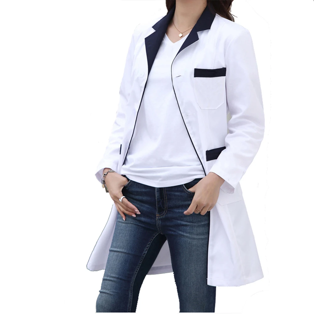 Pharmacy Doctor Overalls Uniform Nurse Health Coat Work Wear & Uniforms Fashion Women Medical Suit Long Sleeved 2 Colors Coats