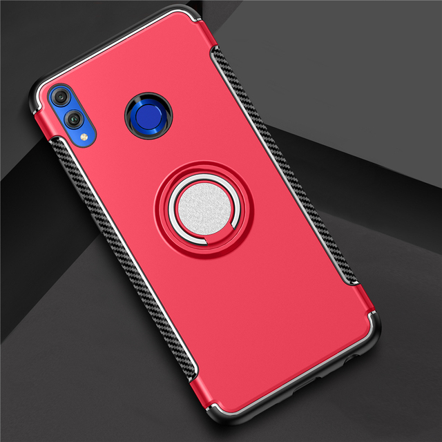 Ring Case For Xiaomi Mi 9T 9 SE 8 A2 Lite Note 10 Pro A1 Carbon Bumper Shockproof Cover For Redmi Note 8 7 5 6 Pro 4X 4A