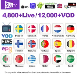 IPTV Франция/арабский/Италия/Португалия/Швеция/Испания QHDTV/SUBTV/IUDTV/Datoo/ITHDTV IPTV подписка IPTV голландский/бельгийский/Греческий/Британский код