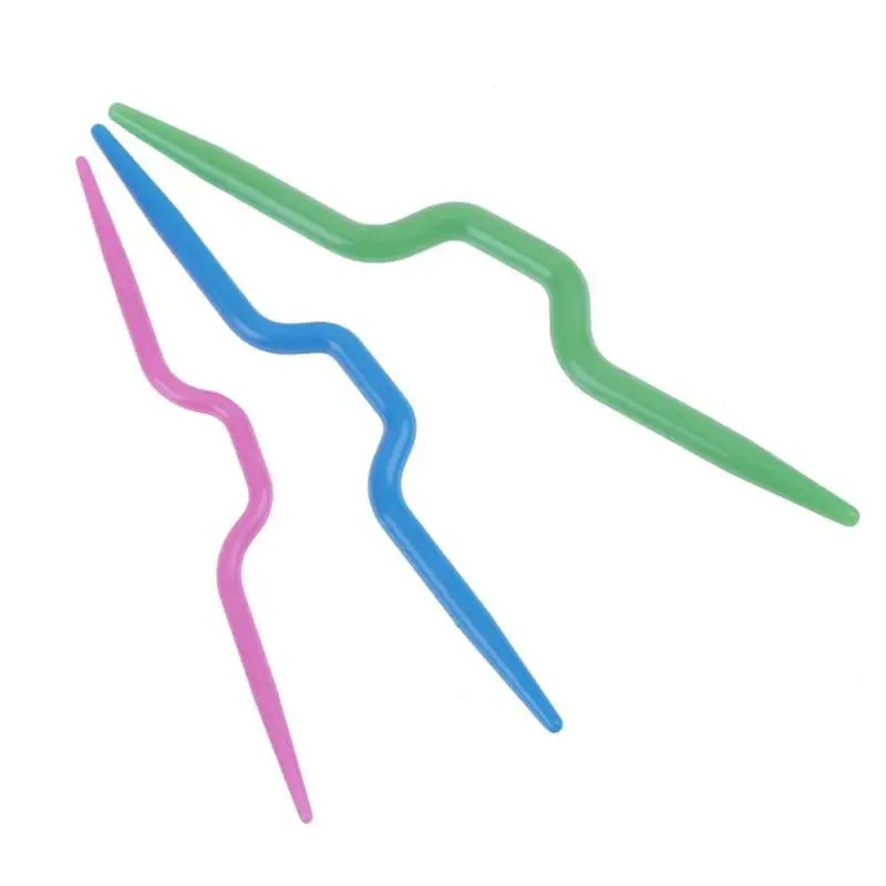 3 шт. изогнутый шарф свитер вязание спицы крючком Крюк Инструмент для плетения