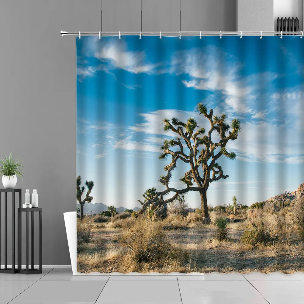 

Занавеска для душа с изображением леса и природного пейзажа, декоративная Водонепроницаемая штора из полиэстера, с крючками, для ванной комнаты
