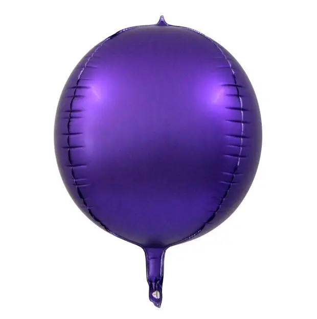 metal purple 3 шт. розовое золото 4D 22 дюйма круглые алюминиевые фольги Воздушные шары металлический шар День рождения Свадебные украшения детский Душ Поставки игрушки - Цвет: metal purple