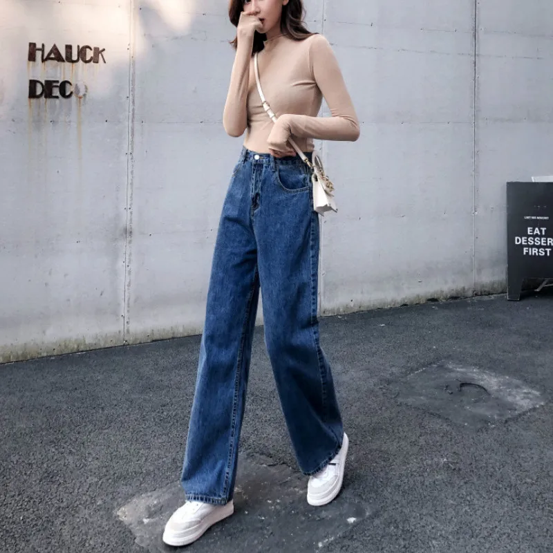 Women Jeans Tall Wide Leg Long Pants 