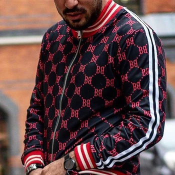 

¡Novedad de 2020! chaqueta informal BB plaid con cremallera para hombre, chándal de otoño, sudadera de alta calidad, chaquetas d