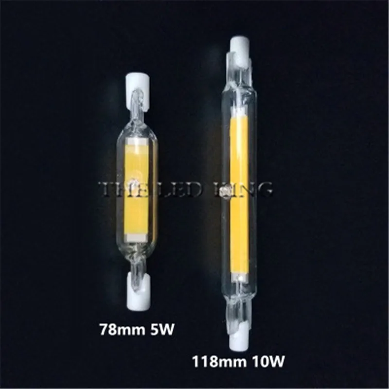 СВЕТОДИОДНЫЙ R7S стеклянный ABS лампочка COB 78 мм 30 Вт 118 мм 40 Вт R7S кукурузная лампа J78 J118 заменить галогенный светильник 50 Вт 90 Вт AC 220 В 230 В лампы