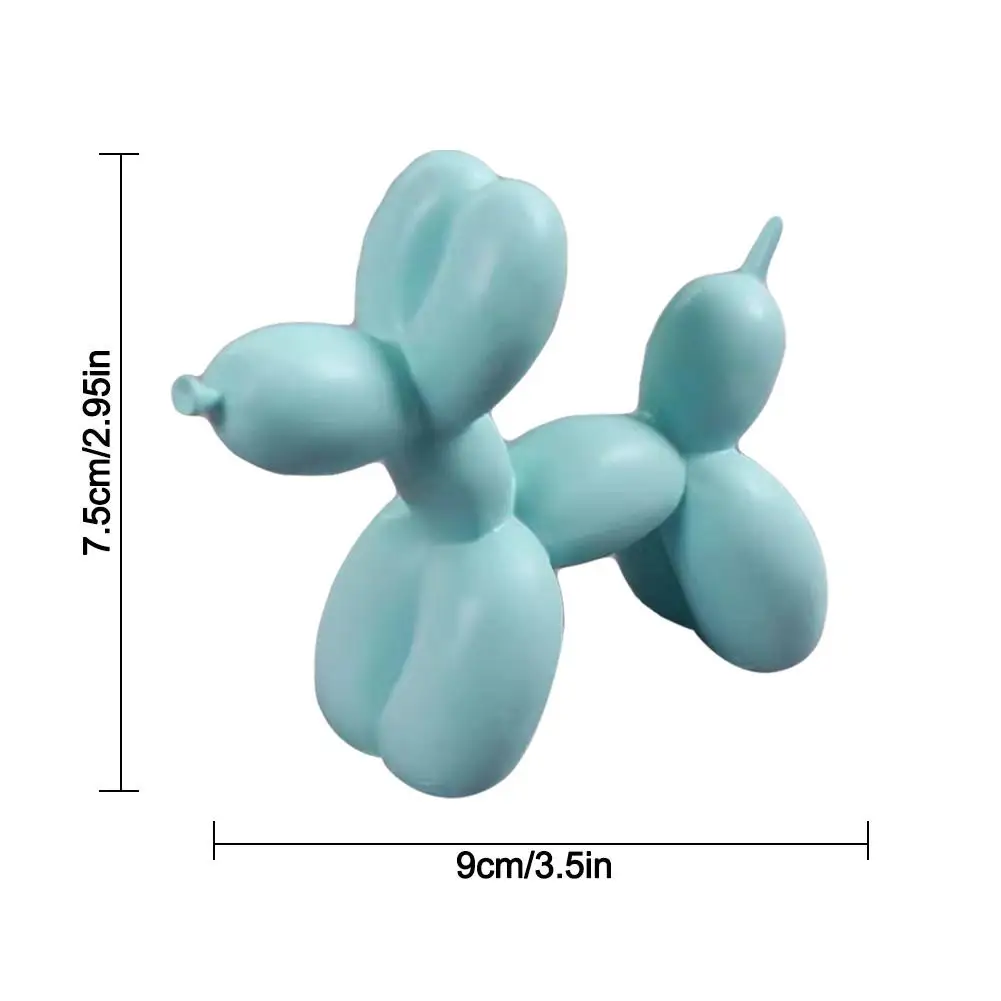 5 цветов милый щенок шар смола скульптура подарки модный десерт настольное украшение украшения для торта на день рождения воздушный шар аксессуары для собак