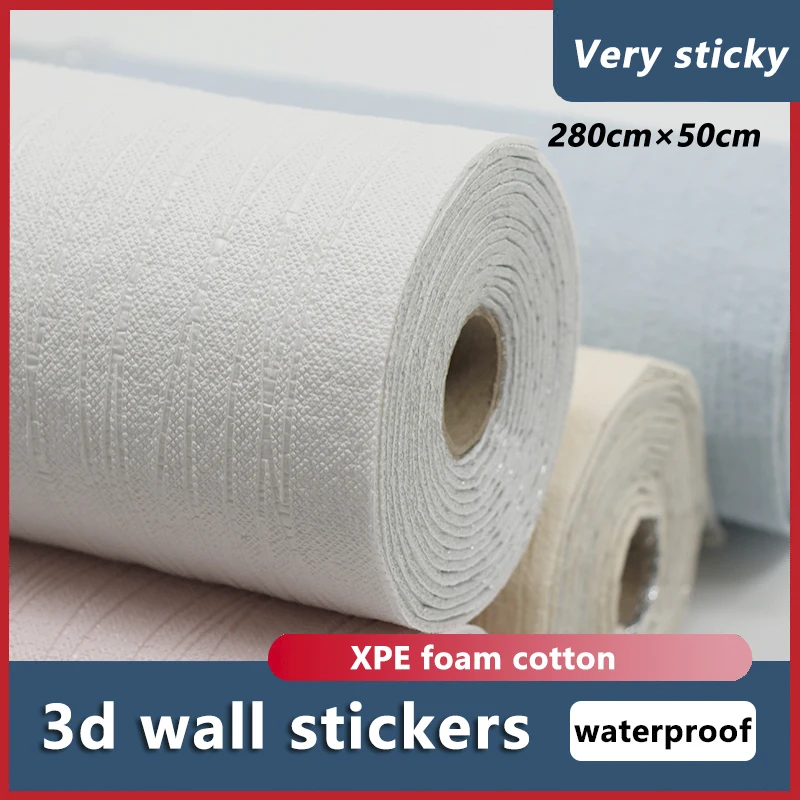 2.8m 3D Self-Adhesive Insulation Wallpaper Waterproof Moisture-Proof  Soundproof Panel Ceiling TV Background Decoration