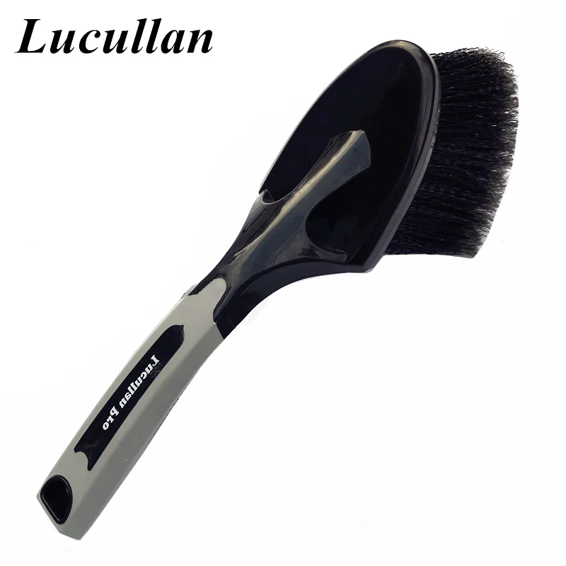 Lucullan Super Soft Hair Brushes Short Handle Wheel/Tire Brush Special Design Triangle Head to Clean Rims Spokes Narrow Place | Автомобили