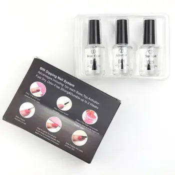 

3pcs/set 15ML Nail Color Dip Dipping Powder Pro Polish Starter Kit Base Top Coat Activator 667D