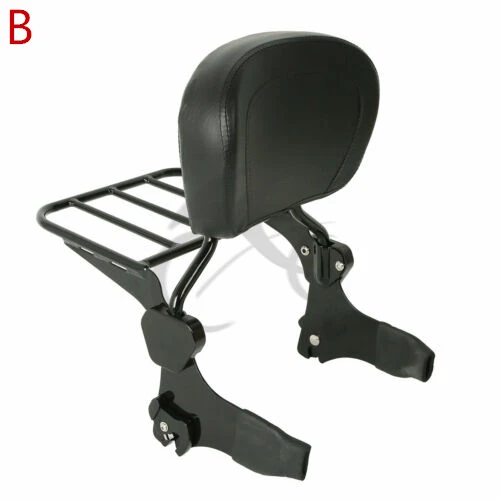 Мотоцикл съемная спинка Sissy бар для Harley Touring Street Road скользящий Electra Glide FLHT FLHX FLTR - Цвет: B