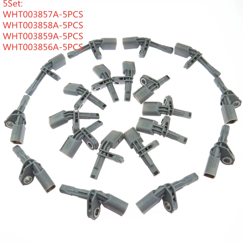 SCJYRXS 5Set ABS Speed Sensor For Golf MK6 Passat B6 B7 Eos CC Beetle Touran Tiguan WHT003856A WHT003857A WHT003858A WHT003859A