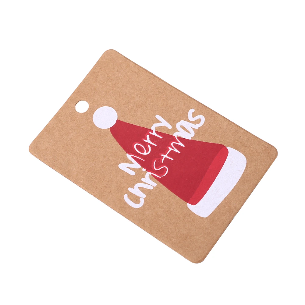 50Pcs Paper Christmas Wedding Party Hanging Label Tags Greeting Cards Home - Цвет: hat