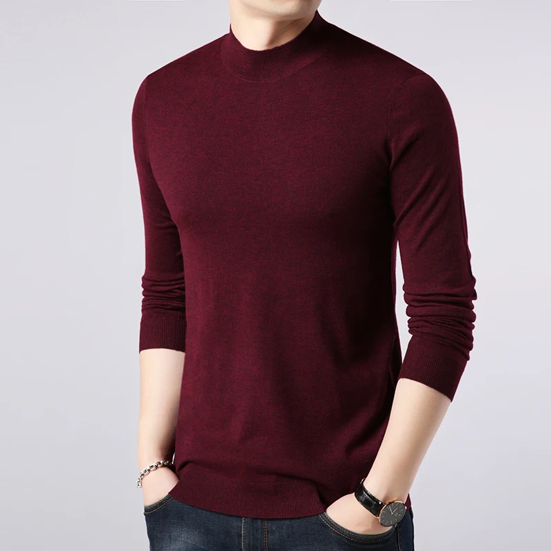 Men Sweater Casual Male Solid Knit Shirts Slim Sweater Leisure Tops  2019 Brand New Hot Brand Clothing Sueteres Hombre Cafarena