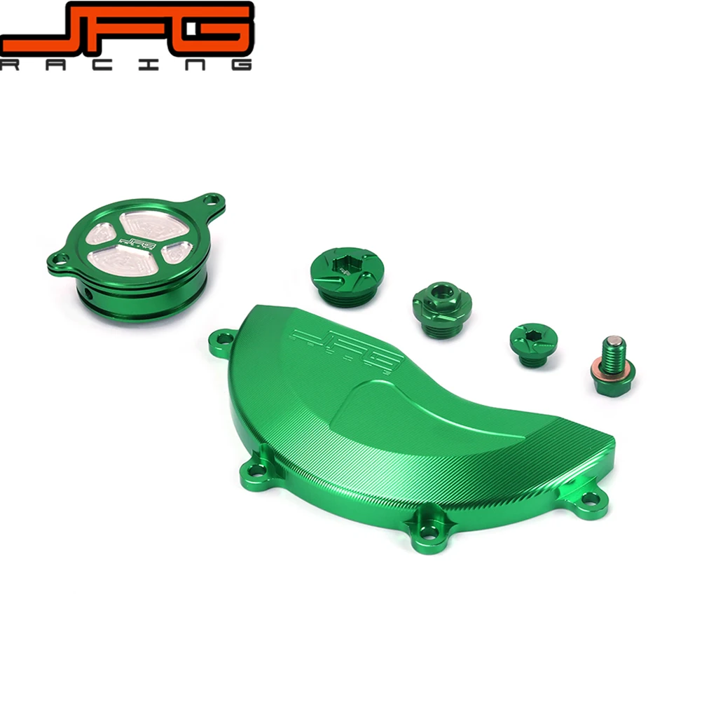 Green Cnc Engine Cover Guard Cap Timing Oil Filter Screw Bolt For