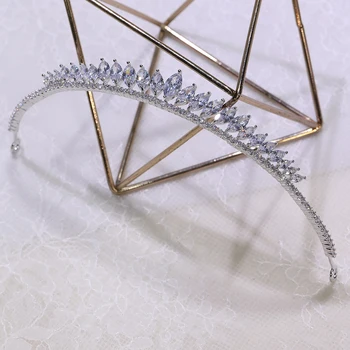 

Fashion Women's Hair With Bridal Jewelry Tiara Wedding Headband Jewelry Leaves Leaves Headband Zirconia Crystal Crown SC03