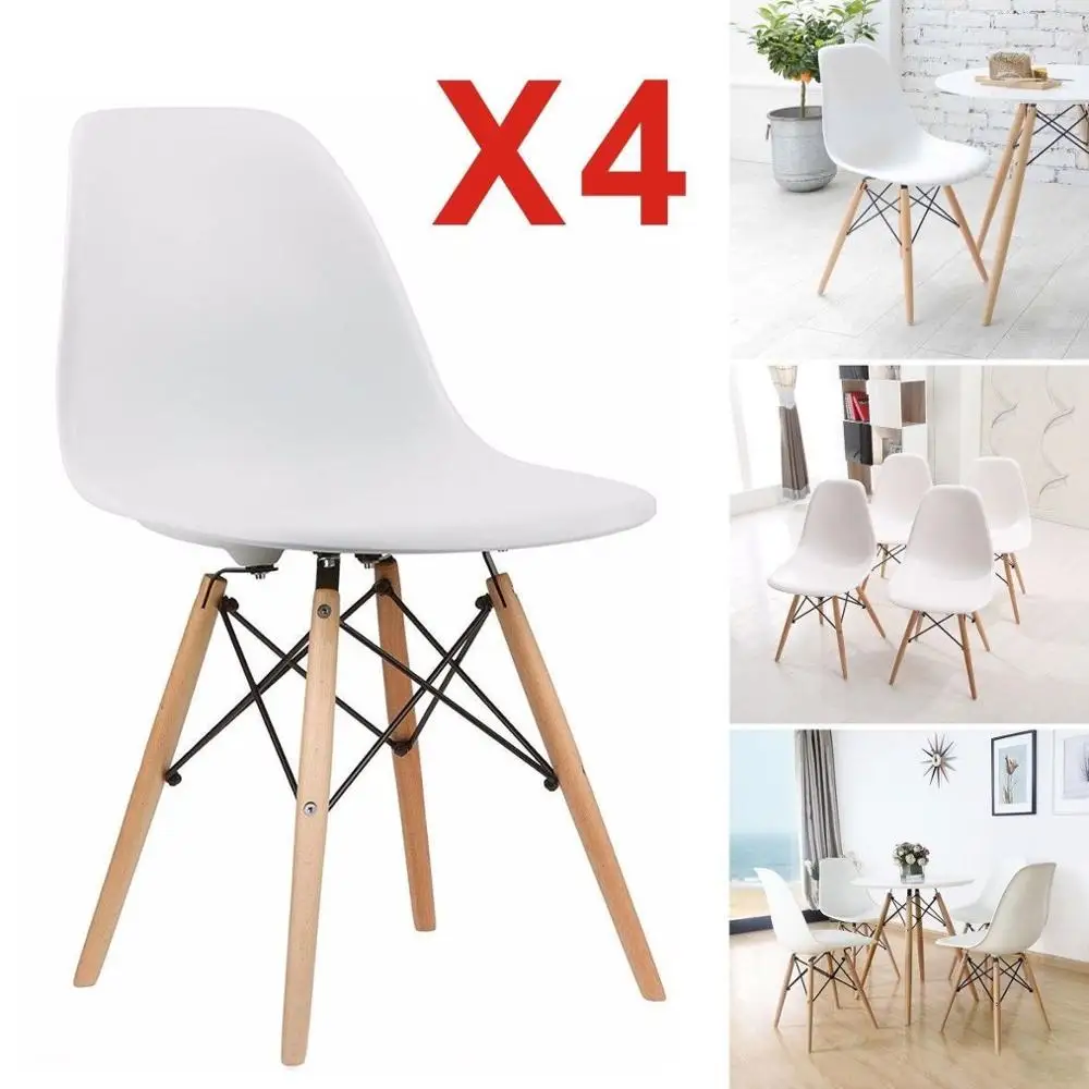 4PCS Simple assembly structure Solid wood Black dining chair with High Calibre Thick padded seat Ideal for home office cafés