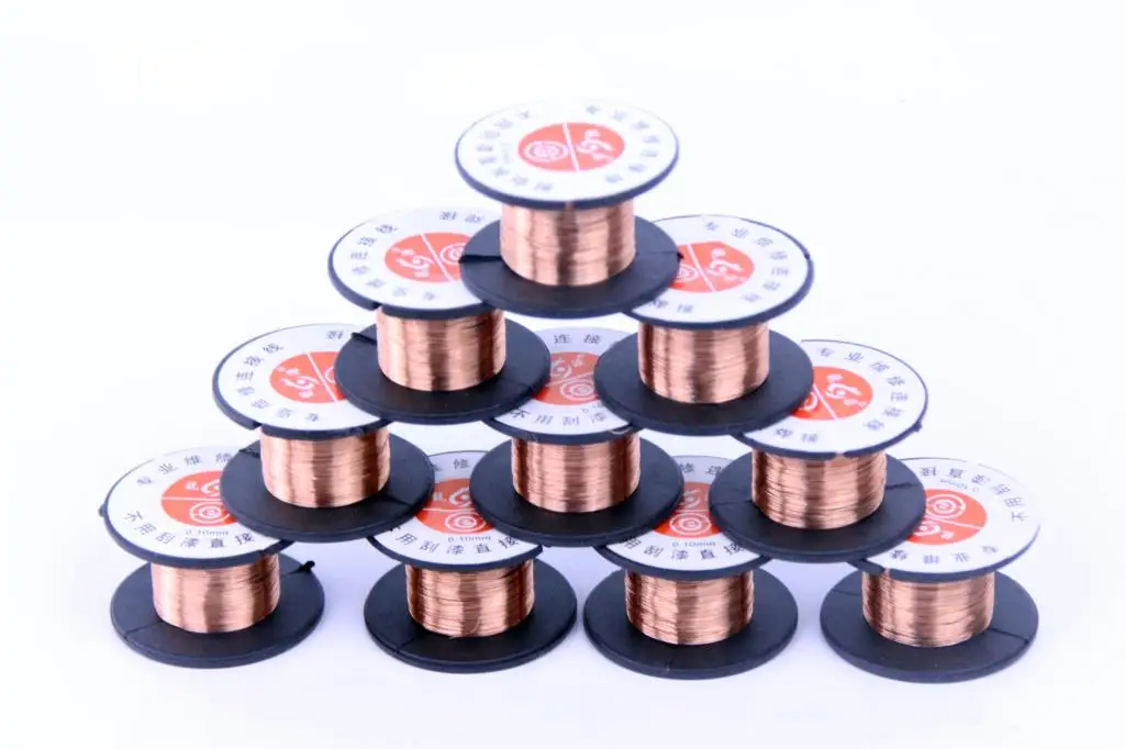 

Welding Wire 10pcs 0.1mm Copper Soldering Solder PPA Link Jumper Wire Maintenance Jump Line Enamelled Repair Reel